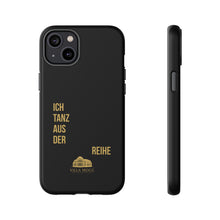 Lade das Bild in den Galerie-Viewer, Stilvolle Handyhülle - 'Ich Tanz Aus Der Reihe' Black Design